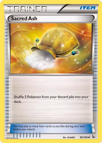 Sacred Ash (96/106), XY - Flashfire — Pokémon card price