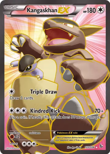 Kangaskhan EX (103 Full Art) (103/106), XY - Flashfire — Pokémon card price