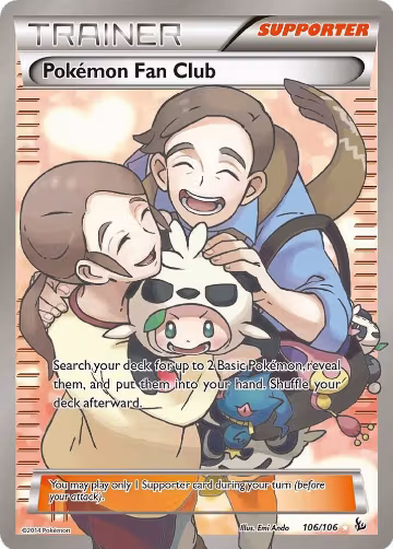 Pokemon Fan Club (106 Full Art) (106/106), XY - Flashfire — Pokémon card price