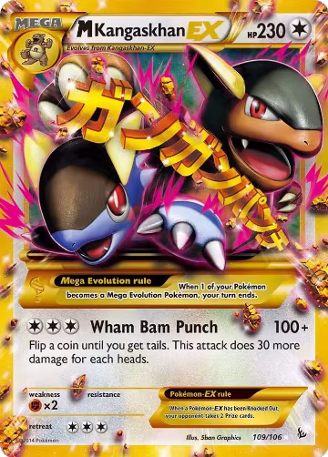 M Kangaskhan EX (109 Secret Rare) (109/106), XY - Flashfire — Pokémon card price