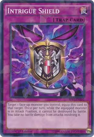 Intrigue Shield (Shatterfoil) (BP03-EN231), Battle Pack 3: Monster League — Yu-Gi-Oh! card price