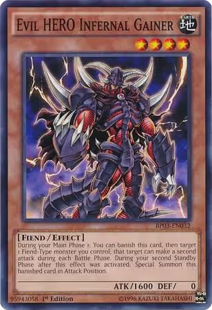 Evil HERO Infernal Gainer (BP03-EN032), Battle Pack 3: Monster League — Yu-Gi-Oh! card price