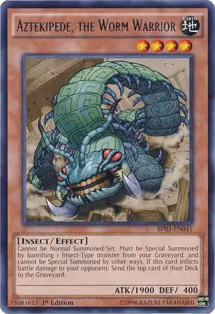 Aztekipede, the Worm Warrior (BP03-EN041), Battle Pack 3: Monster League — Yu-Gi-Oh! card price