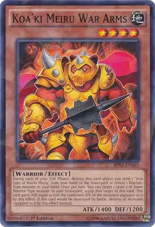 Koa'ki Meiru War Arms (Shatterfoil) (BP03-EN061), Battle Pack 3: Monster League — Yu-Gi-Oh! card price