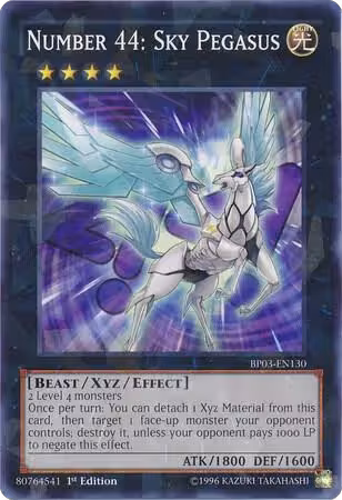 Number 44: Sky Pegasus (Shatterfoil) (BP03-EN130), Battle Pack 3: Monster League — Yu-Gi-Oh! card price