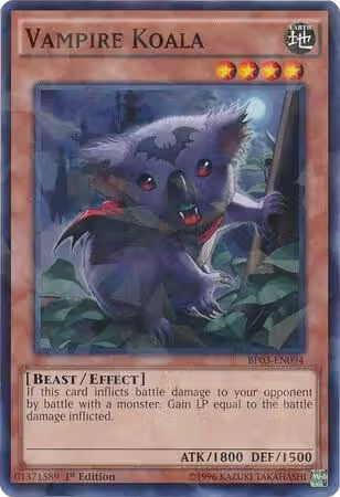 Vampire Koala (Shatterfoil) (BP03-EN094), Battle Pack 3: Monster League — Yu-Gi-Oh! card price