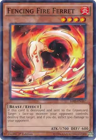Fencing Fire Ferret (Shatterfoil) (BP03-EN107), Battle Pack 3: Monster League — Yu-Gi-Oh! card price