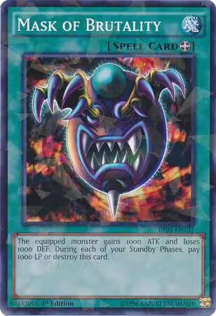 Mask of Brutality (Shatterfoil) (BP03-EN137), Battle Pack 3: Monster League — Yu-Gi-Oh! card price