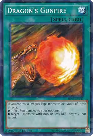 Dragon's Gunfire (Shatterfoil) (BP03-EN141), Battle Pack 3: Monster League — Yu-Gi-Oh! card price