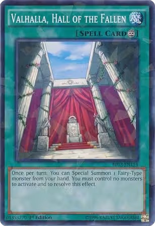 Valhalla, Hall of the Fallen (Shatterfoil) (BP03-EN154), Battle Pack 3: Monster League — Yu-Gi-Oh! card price