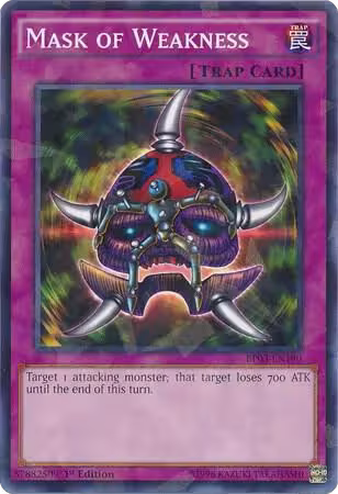 Mask of Weakness (Shatterfoil) (BP03-EN190), Battle Pack 3: Monster League — Yu-Gi-Oh! card price