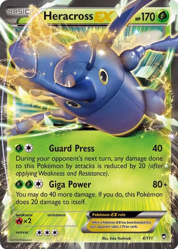 Heracross EX (4/111), XY - Furious Fists — Pokémon card price