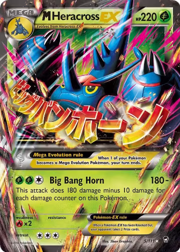 M Heracross EX (5/111), XY - Furious Fists — Pokémon card price