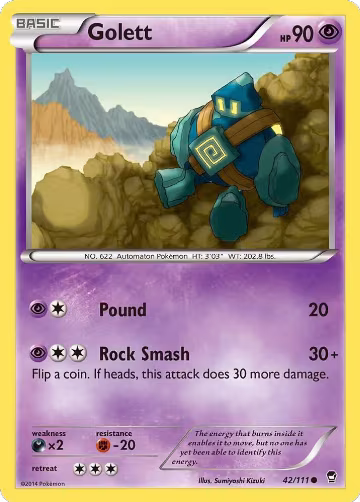 Golett (42/111), XY - Furious Fists — Pokémon card price