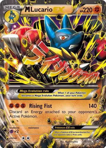 M Lucario EX (55/111), XY - Furious Fists — Pokémon card price