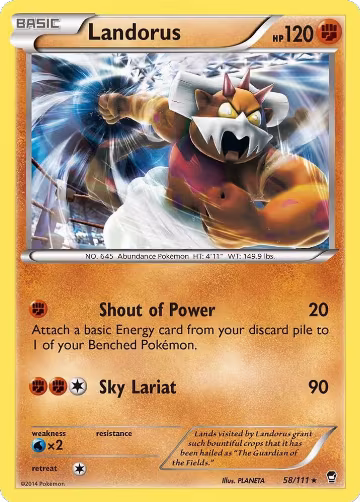 Landorus (58/111), XY - Furious Fists — Pokémon card price