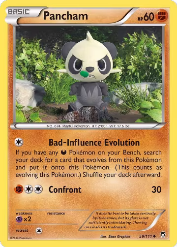 Pancham (59) (59/111), XY - Furious Fists — Pokémon card price