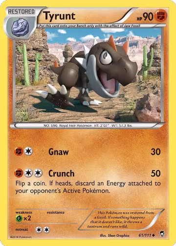 Tyrunt (61/111), XY - Furious Fists — Pokémon card price