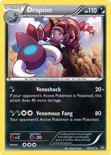 Drapion (65/111), XY - Furious Fists — Pokémon card price