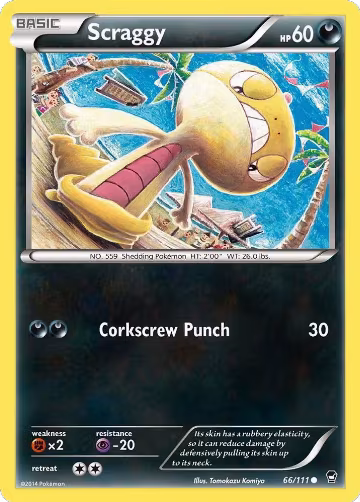 Scraggy (66/111), XY - Furious Fists — Pokémon card price
