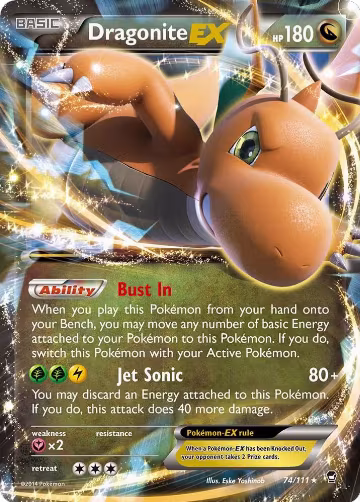 Dragonite EX (74/111), XY - Furious Fists — Pokémon card price