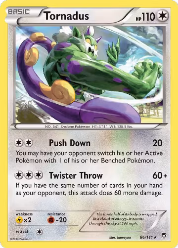 Tornadus (86/111), XY - Furious Fists — Pokémon card price