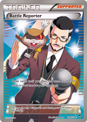 Battle Reporter (109 Full Art) (109/111), XY - Furious Fists — Pokémon card price