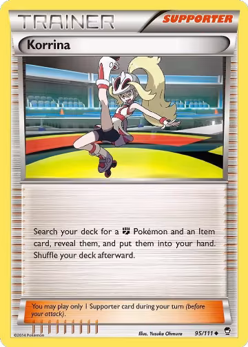 Korrina (95/111), XY - Furious Fists — Pokémon card price