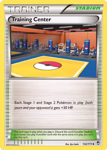 Training Center (102/111), XY - Furious Fists — Pokémon card price