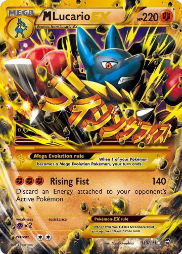 M Lucario EX (Secret) (113/111), XY - Furious Fists — Pokémon card price