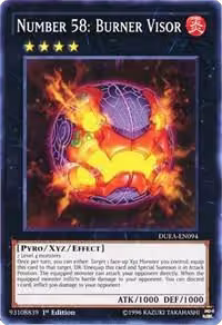 Number 58: Burner Visor (DUEA-EN094), Duelist Alliance — Yu-Gi-Oh! card price