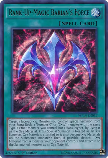 Rank-Up-Magic Barian's Force (MP14-EN036), 2014 Mega-Tins Mega Pack — Yu-Gi-Oh! card price