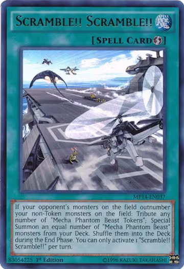 Scramble!! Scramble!! (MP14-EN037), 2014 Mega-Tins Mega Pack — Yu-Gi-Oh! card price