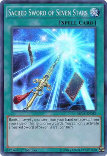 Sacred Sword of Seven Stars (MP14-EN042), 2014 Mega-Tins Mega Pack — Yu-Gi-Oh! card price