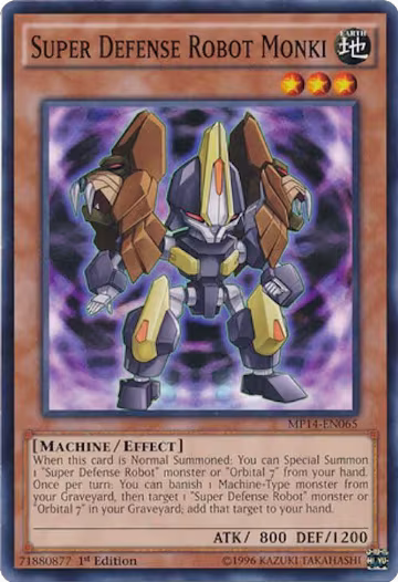 Super Defense Robot Monki (MP14-EN065), 2014 Mega-Tins Mega Pack — Yu-Gi-Oh! card price