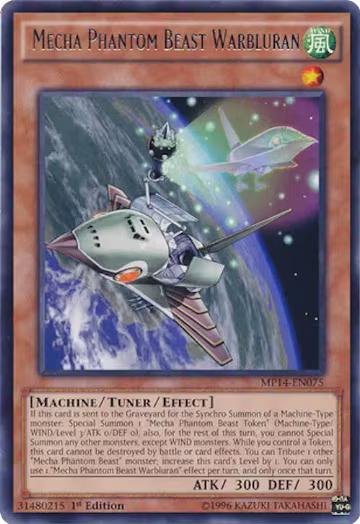 Mecha Phantom Beast Warbluran (MP14-EN075), 2014 Mega-Tins Mega Pack — Yu-Gi-Oh! card price