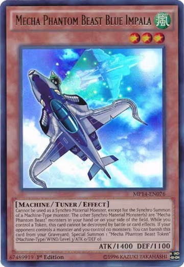 Mecha Phantom Beast Blue Impala (MP14-EN076), 2014 Mega-Tins Mega Pack — Yu-Gi-Oh! card price