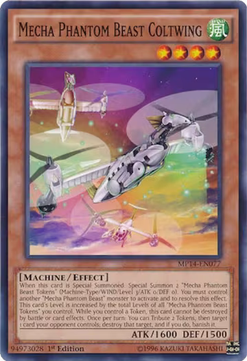 Mecha Phantom Beast Coltwing (MP14-EN077), 2014 Mega-Tins Mega Pack — Yu-Gi-Oh! card price