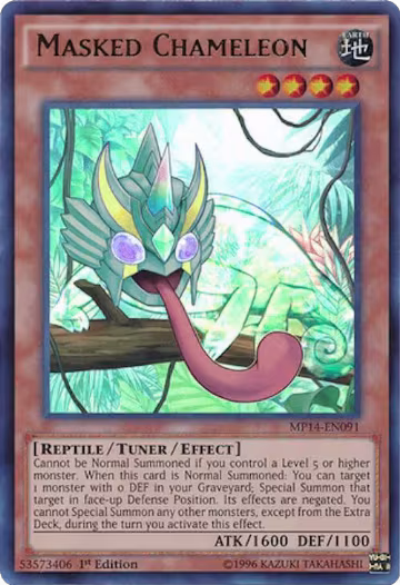 Masked Chameleon (MP14-EN091), 2014 Mega-Tins Mega Pack — Yu-Gi-Oh! card price