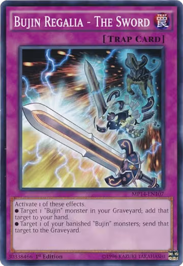 Bujin Regalia - The Sword (MP14-EN107), 2014 Mega-Tins Mega Pack — Yu-Gi-Oh! card price