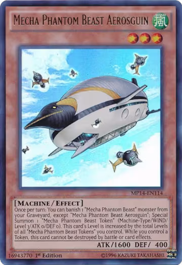 Mecha Phantom Beast Aerosguin (MP14-EN114), 2014 Mega-Tins Mega Pack — Yu-Gi-Oh! card price