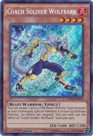 Coach Soldier Wolfbark (MP14-EN119), 2014 Mega-Tins Mega Pack — Yu-Gi-Oh! card price
