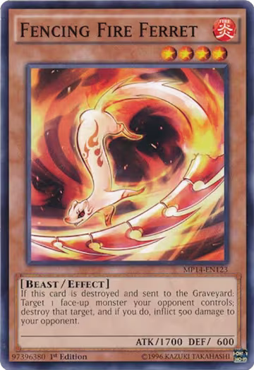 Fencing Fire Ferret (MP14-EN123), 2014 Mega-Tins Mega Pack — Yu-Gi-Oh! card price