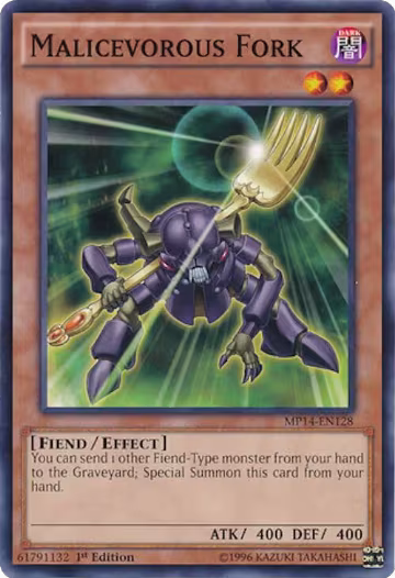 Malicevorous Fork (MP14-EN128), 2014 Mega-Tins Mega Pack — Yu-Gi-Oh! card price