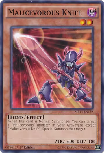 Malicevorous Knife (MP14-EN129), 2014 Mega-Tins Mega Pack — Yu-Gi-Oh! card price