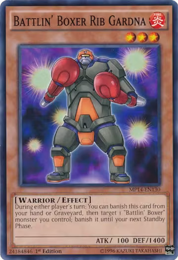 Battlin' Boxer Rib Gardna (MP14-EN130), 2014 Mega-Tins Mega Pack — Yu-Gi-Oh! card price