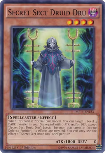 Secret Sect Druid Dru (MP14-EN133), 2014 Mega-Tins Mega Pack — Yu-Gi-Oh! card price