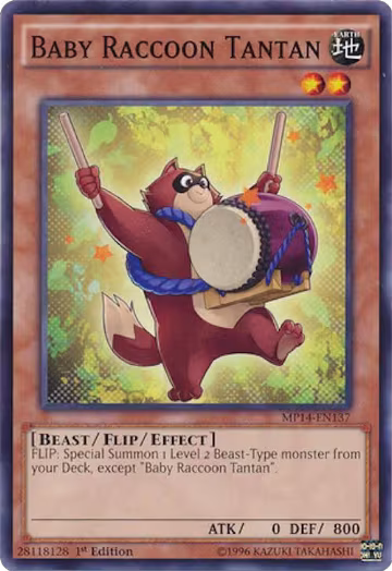 Baby Raccoon Tantan (MP14-EN137), 2014 Mega-Tins Mega Pack — Yu-Gi-Oh! card price