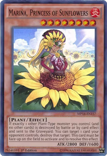 Mariña, Princess of Sunflowers (MP14-EN157), 2014 Mega-Tins Mega Pack — Yu-Gi-Oh! card price