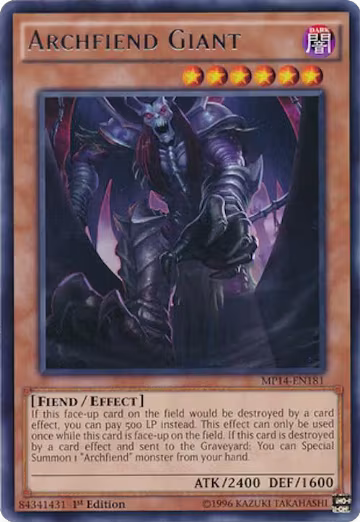 Archfiend Giant (MP14-EN181), 2014 Mega-Tins Mega Pack — Yu-Gi-Oh! card price